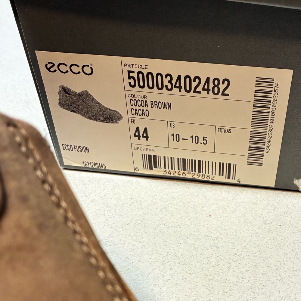 ECCO Men’s 44 US 10-10.5 Cocoa Brown Leather Fusion Gently EUC Loafers Shoes - Picture 2 of 6